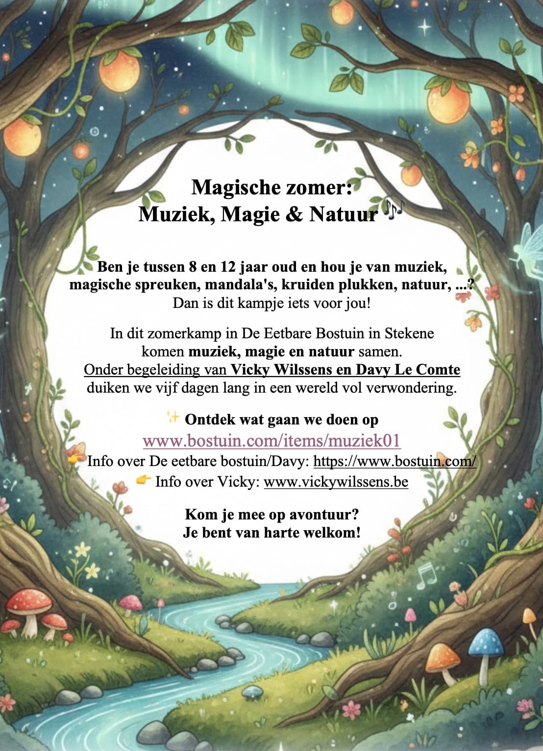 Zomerkamp "Muziek, magie en natuur"